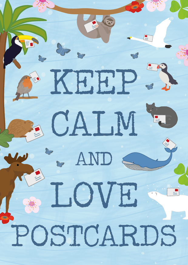 Keep calm love Postcards