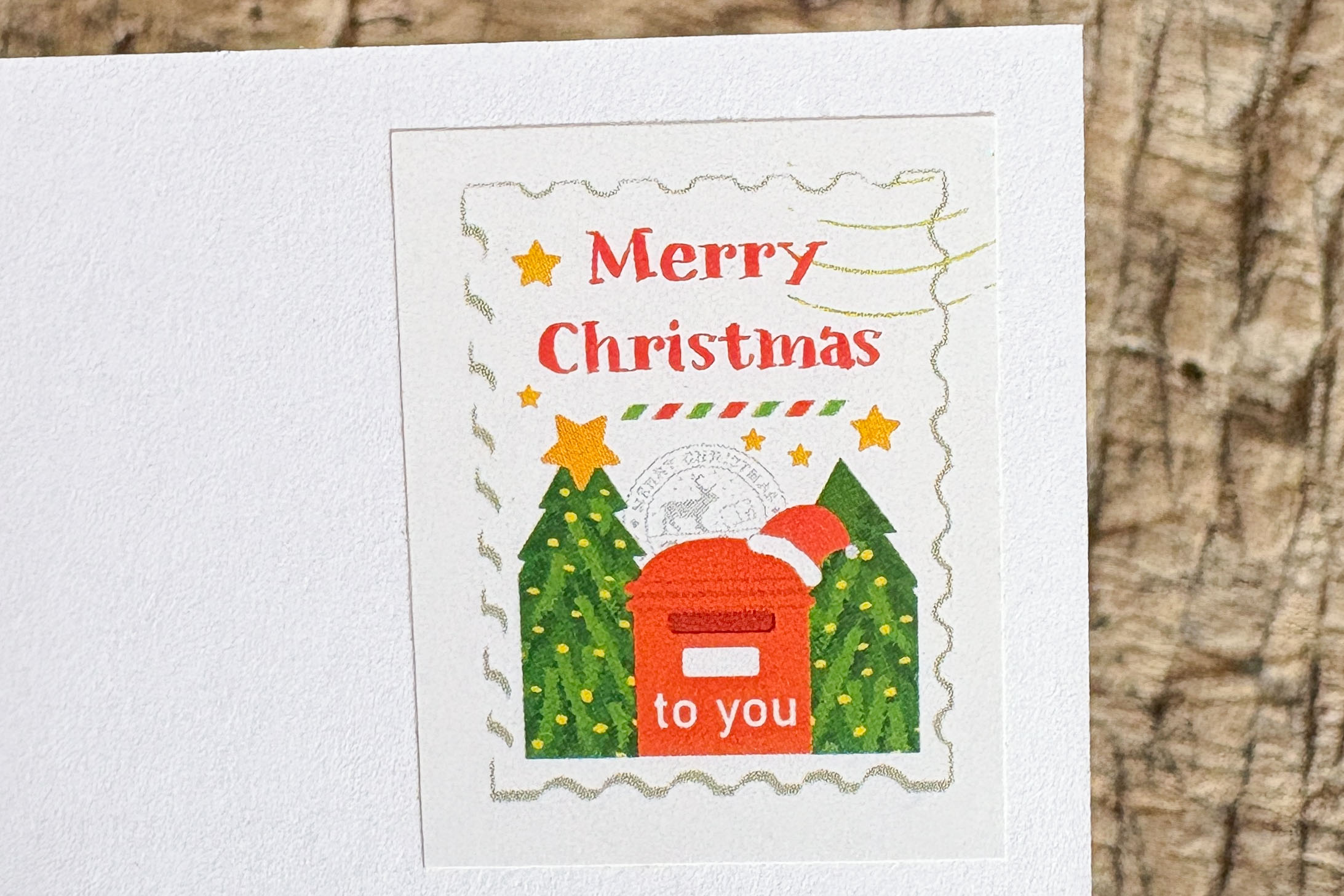 Christmas Mailbox Stamp Sticker Set