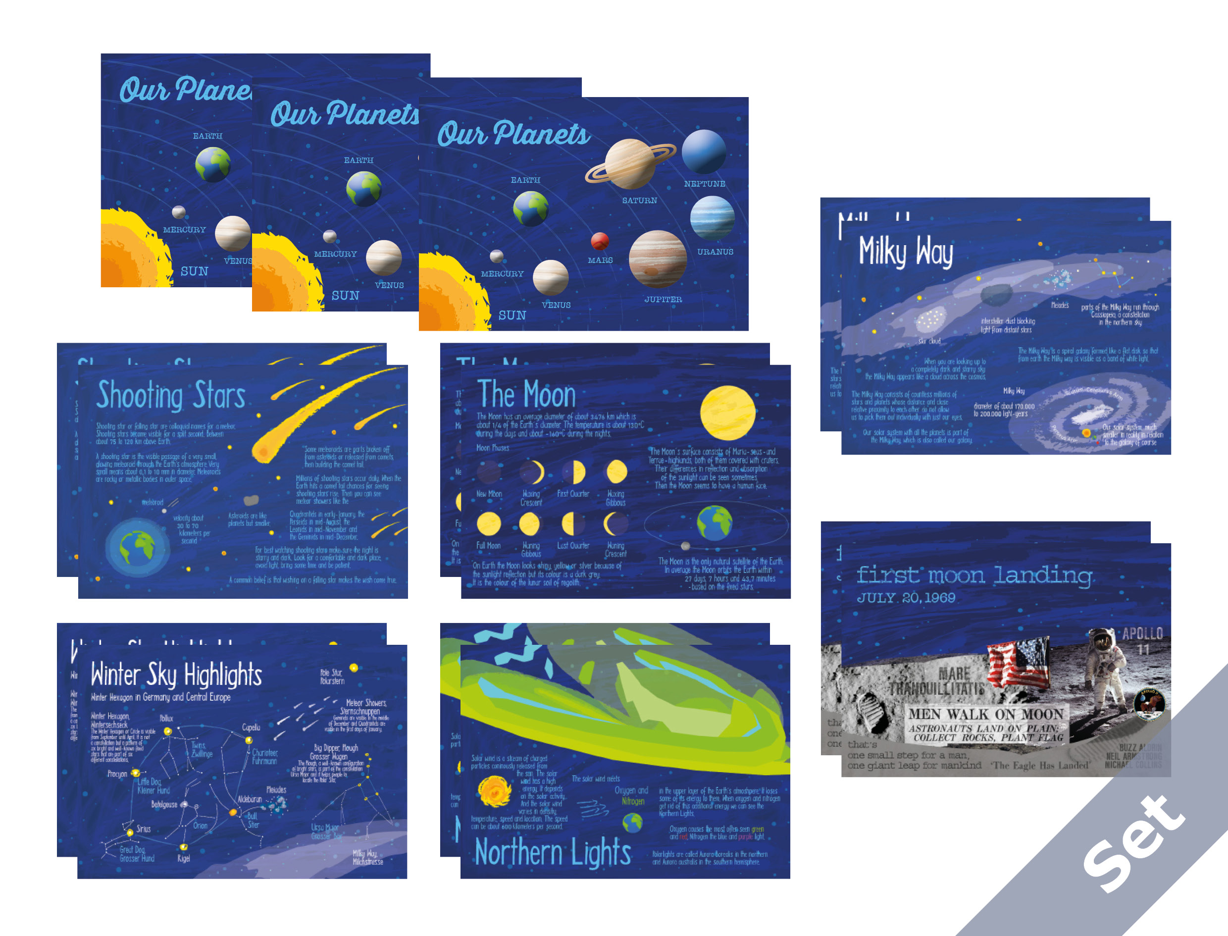 Stars & Space - Set 15 Karten