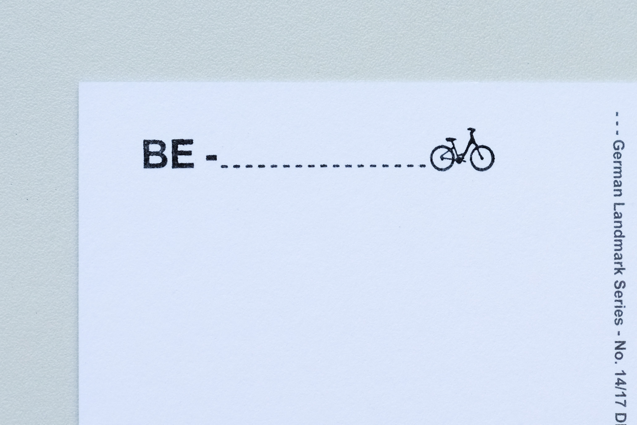 BE...Postcard ID Bicycle
