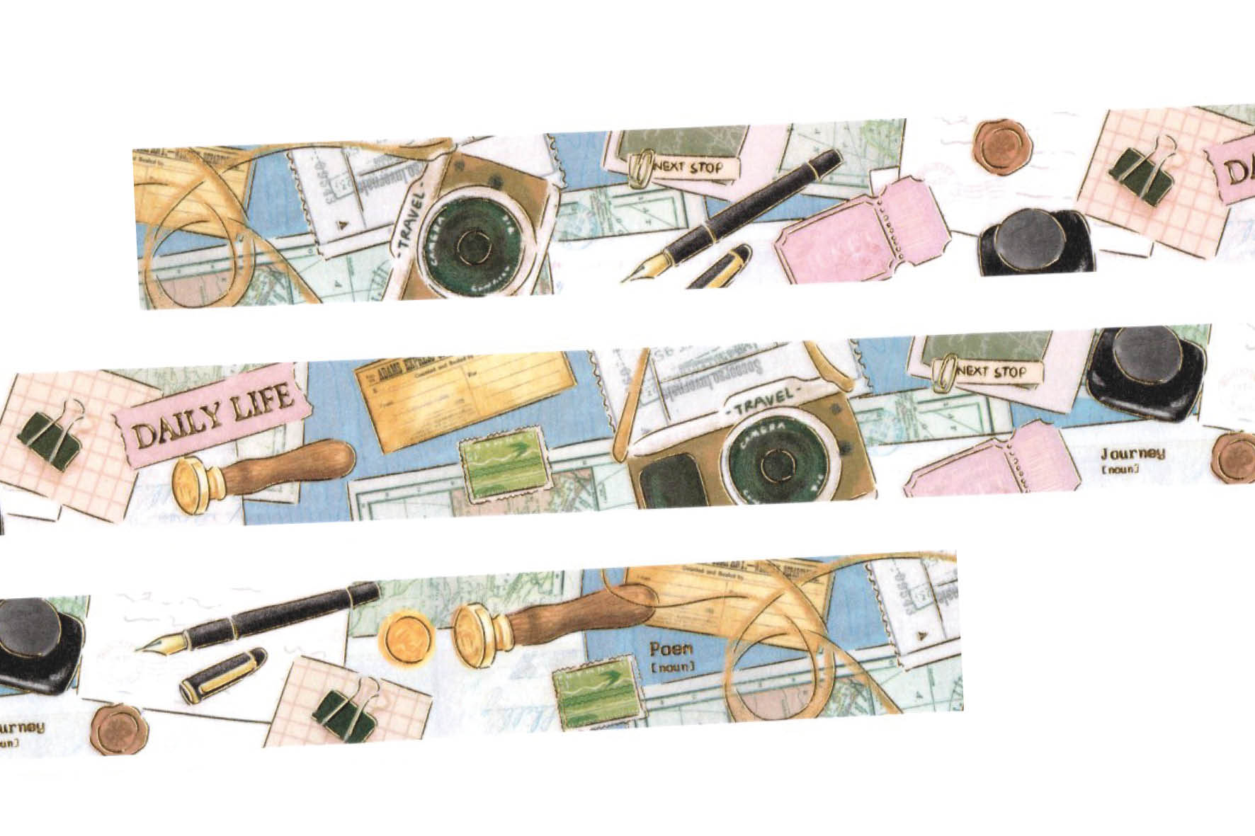 Masking Tape Glitter Traveler