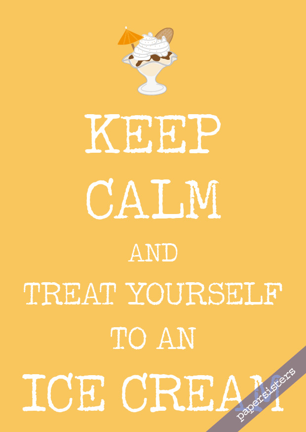 papersisters-Keep-calm-and-Ice-Cream-Postkarte-Postcard Keep calm Ice Cream