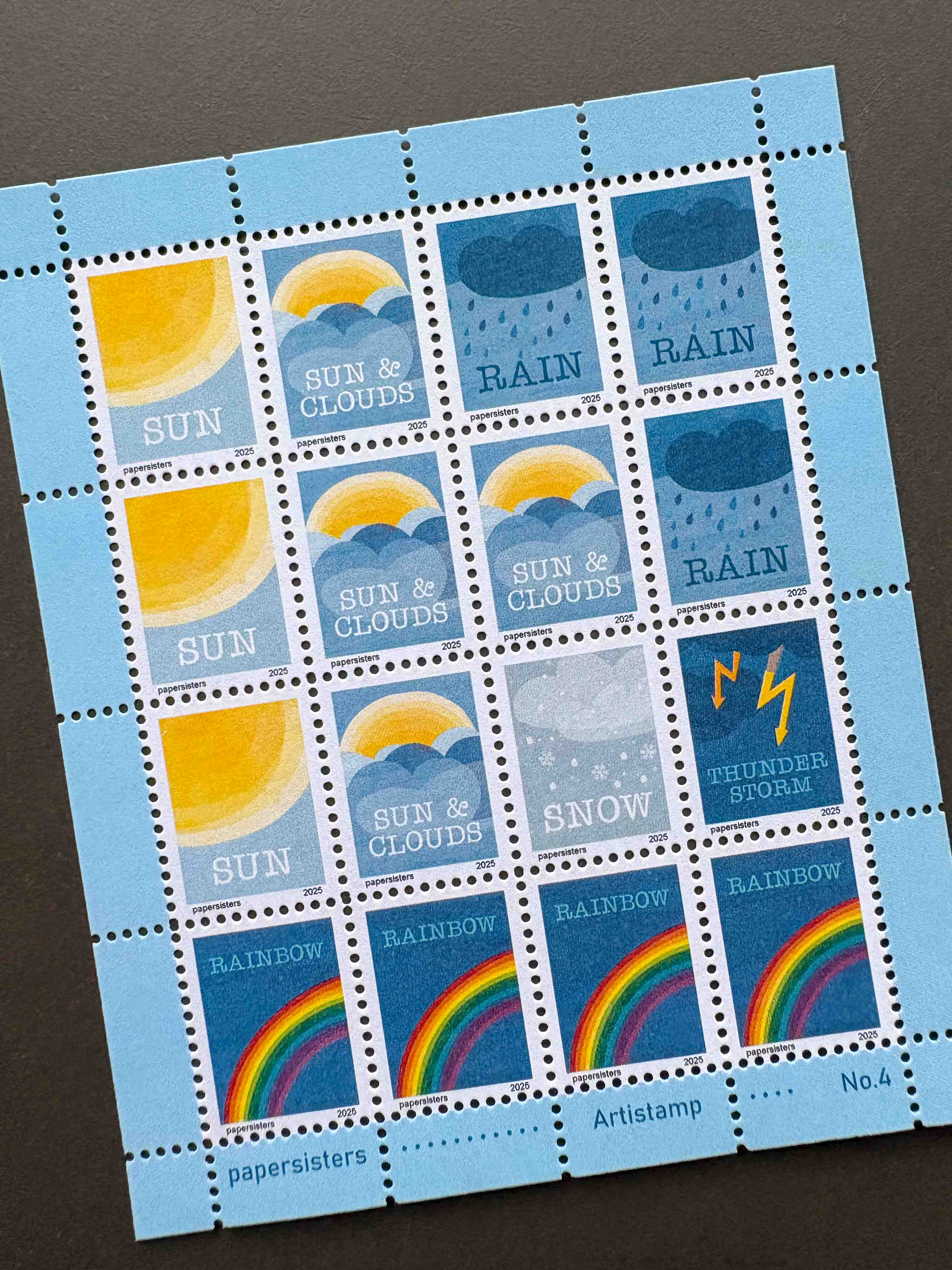 Weather papersisters Artistamps 