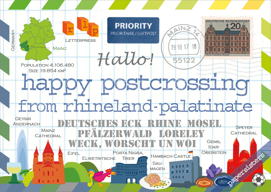 Happy Postcrossing Rhineland-Palatinate