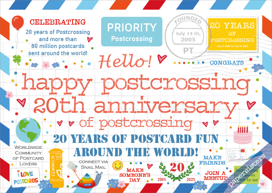 Happy Postcrossing - 20 Years of Postcrossing