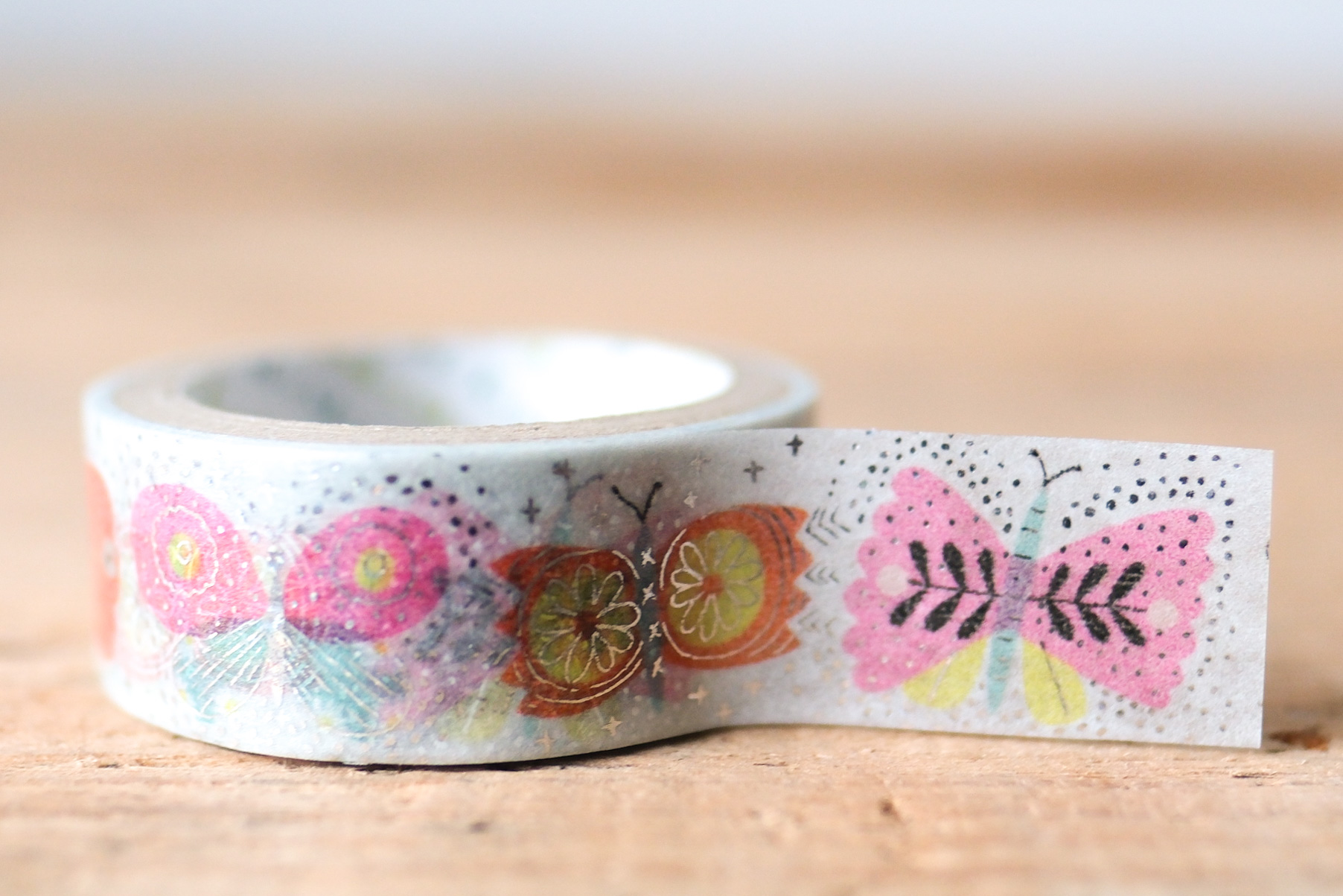 Masking Tape Glitter Butterfly