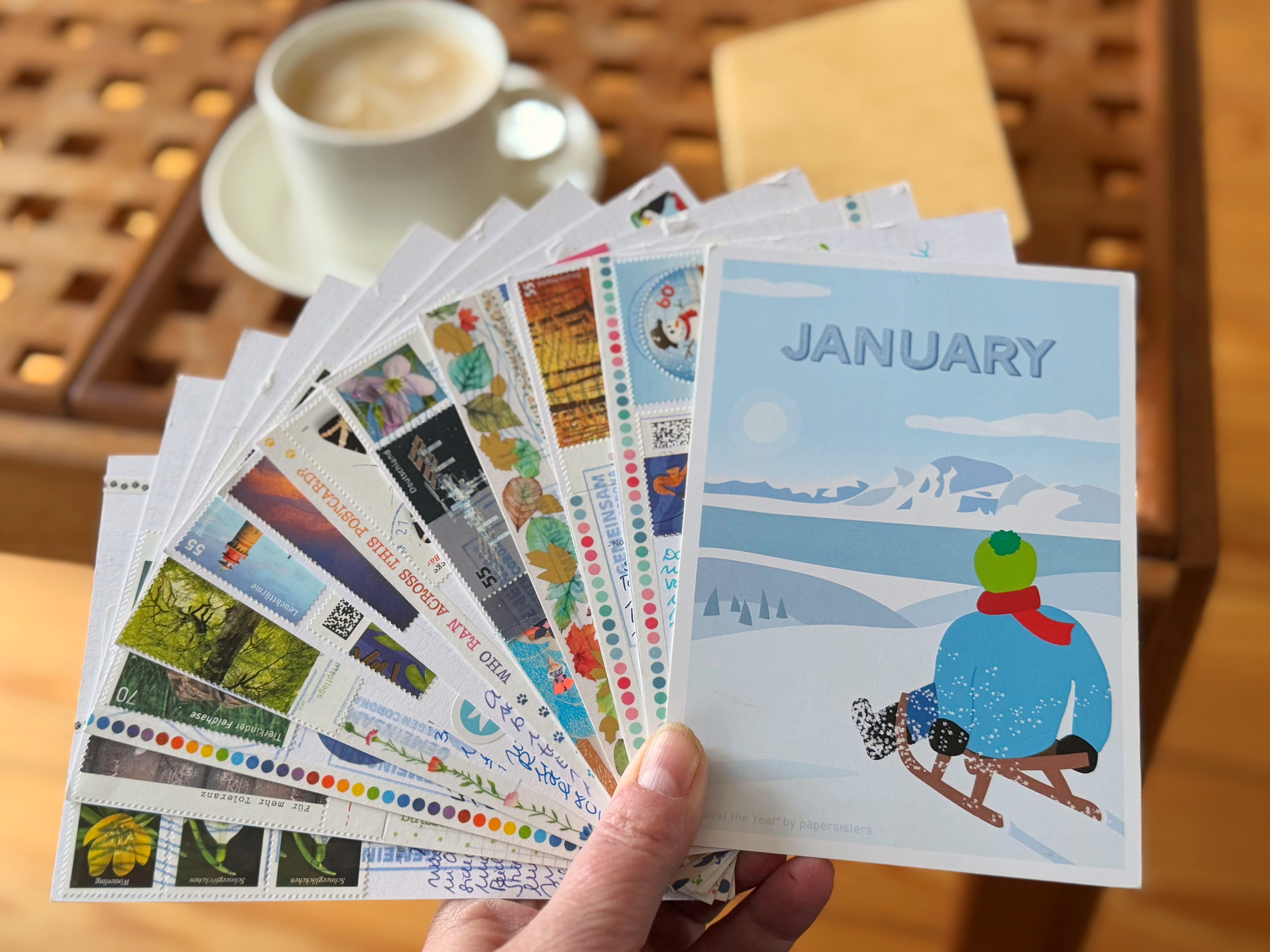 My Postcard Diary - one Postcard per Month