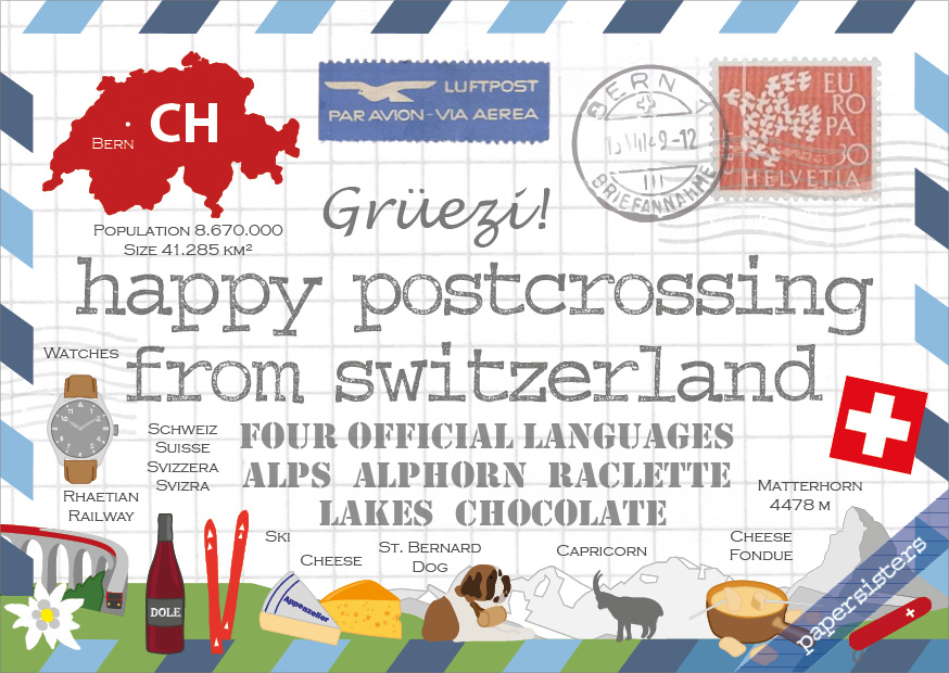 papersisters-Postcrossing-Switzerland-Postkarte