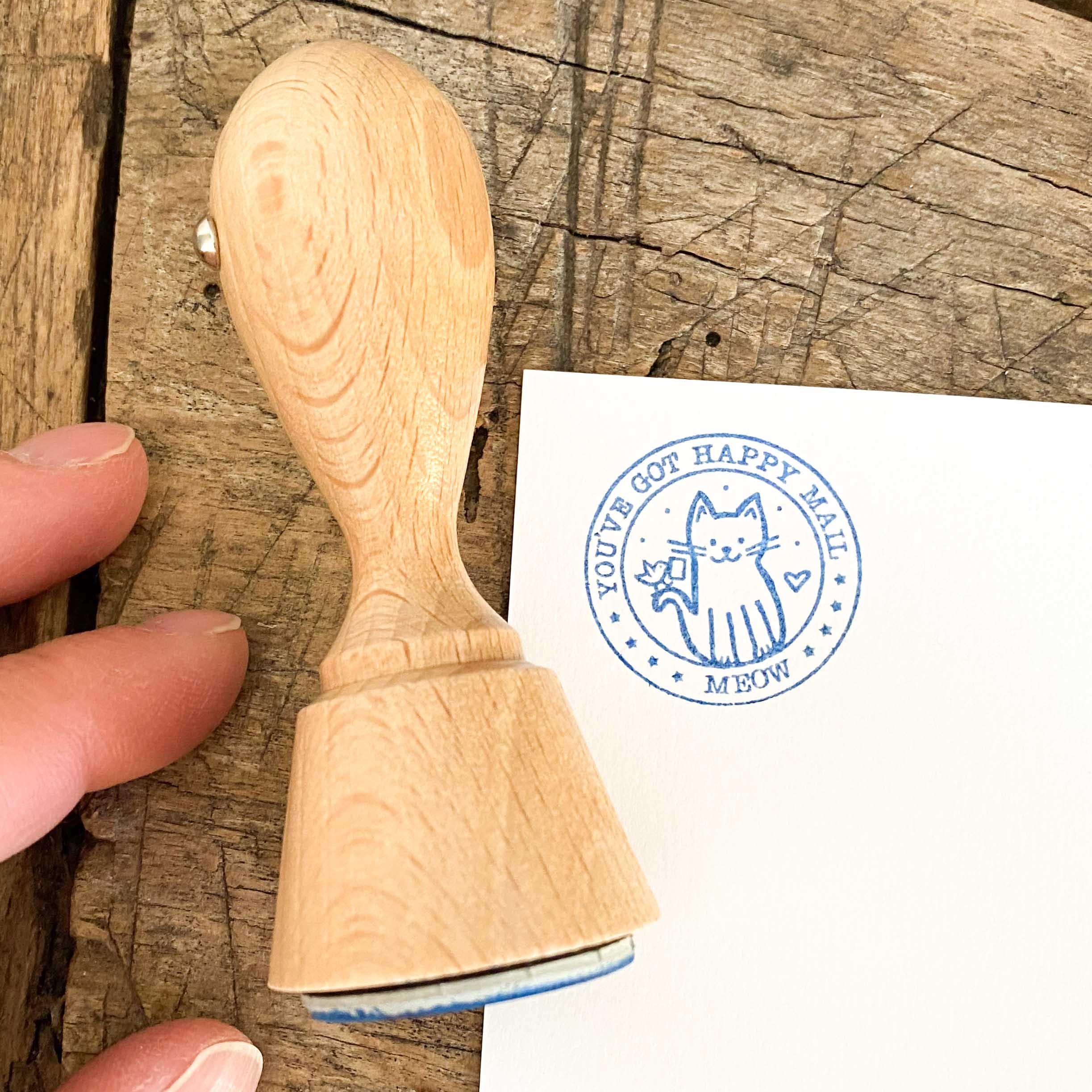 papersisters-Poststempel-Rubber-Stamp-Cat-Mail Rubberstamp Cat Mail
