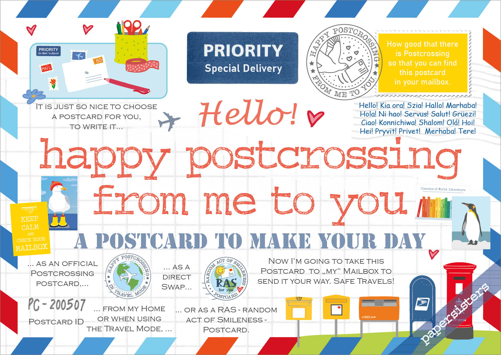 Happy Postcrossing - From me to you