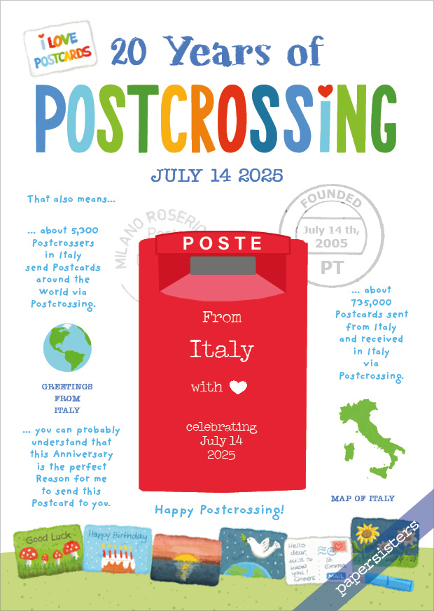 20 Years of Postcrossing IT