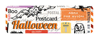 S* Sticker Halloween Mailart 50x16 5er