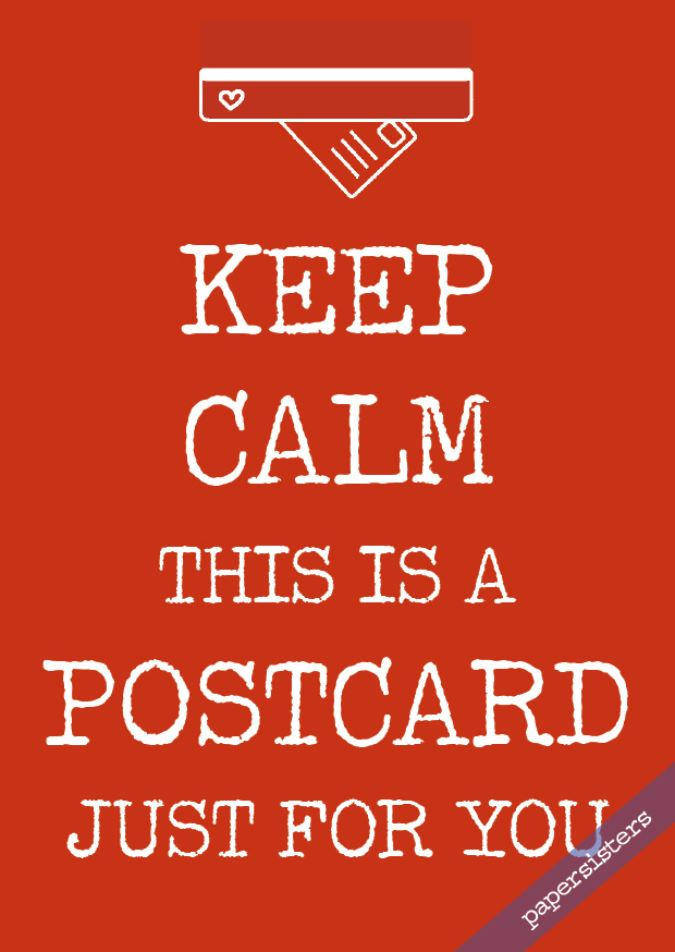 Keep calm postcard for you