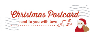 S* Sticker Christmas Postcard 47x15 5er