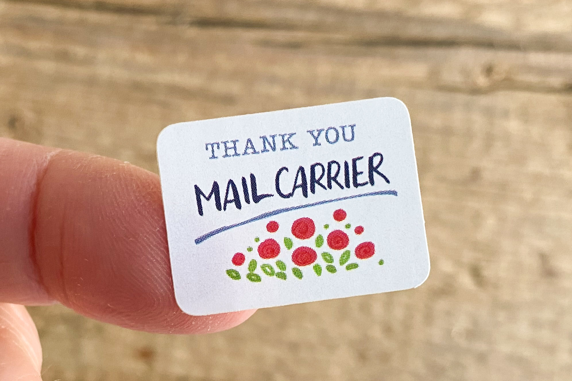Thank you Mail Carrier Sticker Set 60 pieces