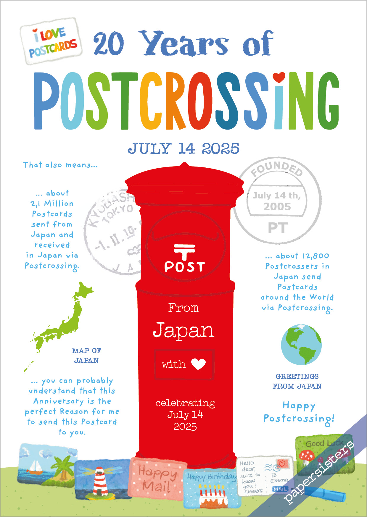 20 Years of Postcrossing JP