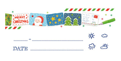 S* Sticker ID Christmas Postcards 65x30 5er