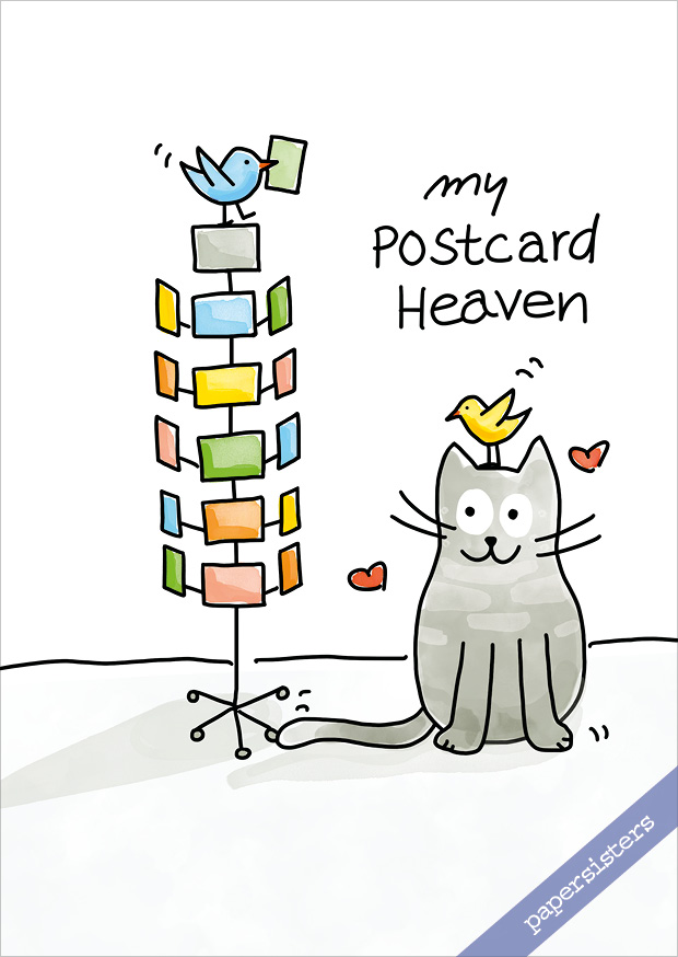 papersisters-Postkarte-Postkartenst-nder-Katze-Just-Cats-Postcard