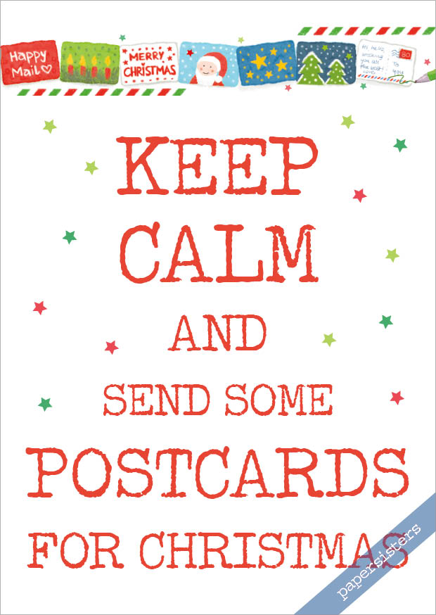 Keep calm Christmas Postcards