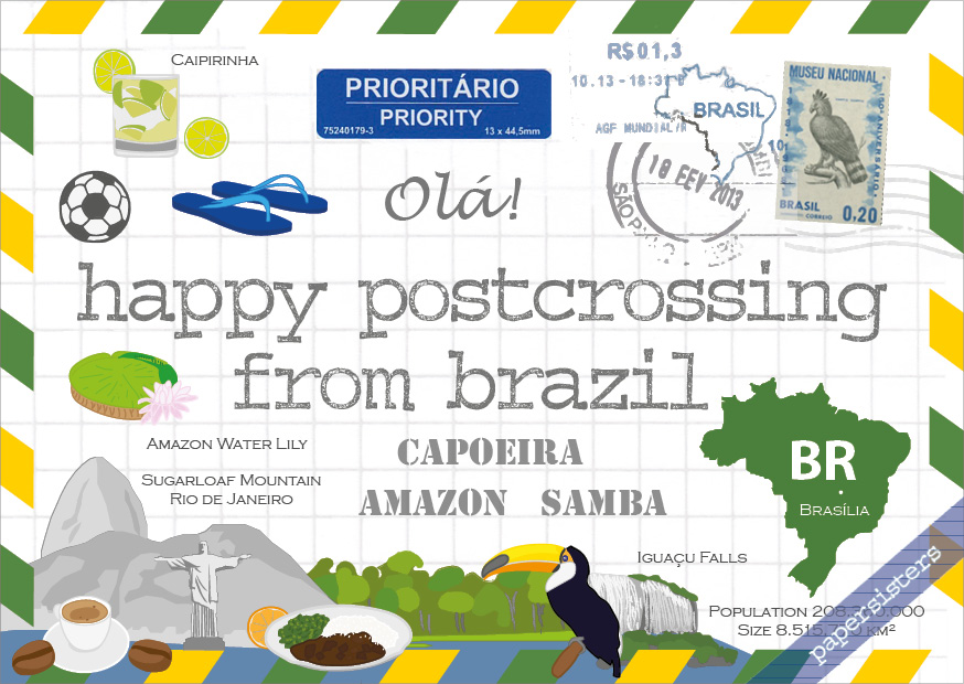 papersisters-postcard-Postkarte-Happy-Postcrossing-from-Brazil-HPC-BR Happy Postcrossing BR