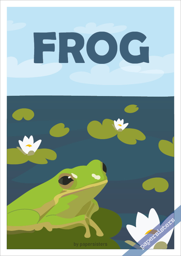 papersisters-Postcard-Frog Animal World Frog