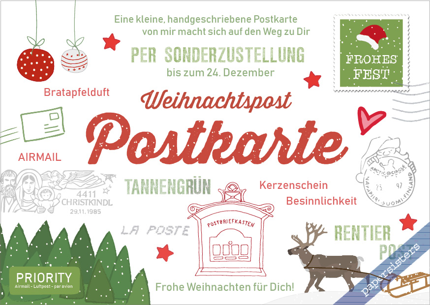 papersisters-Weihnachstpostkarte-Postkarte-Weihnachten-Frohes-Fest
