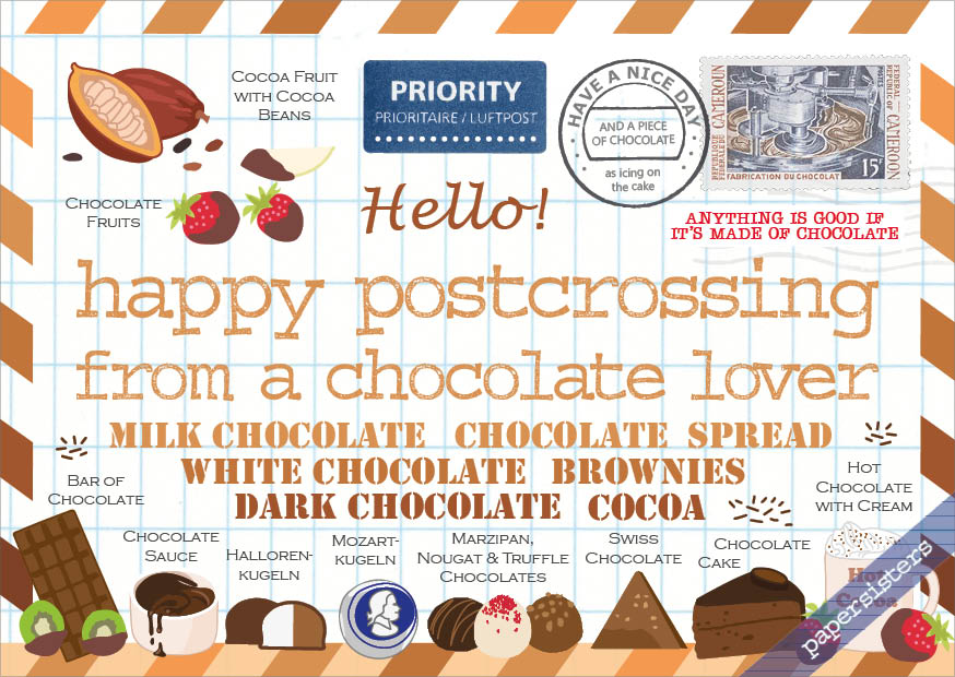 Happy Postcrossing - Chocolate Lover Happy Postcrossing - Chocolate Lover