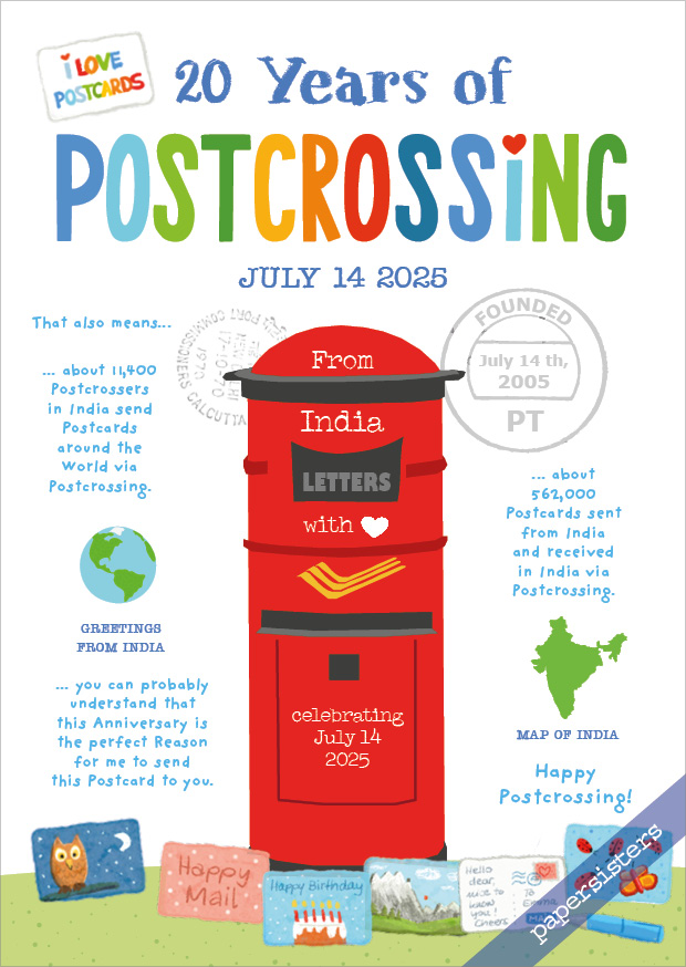 20 Years of Postcrossing IN