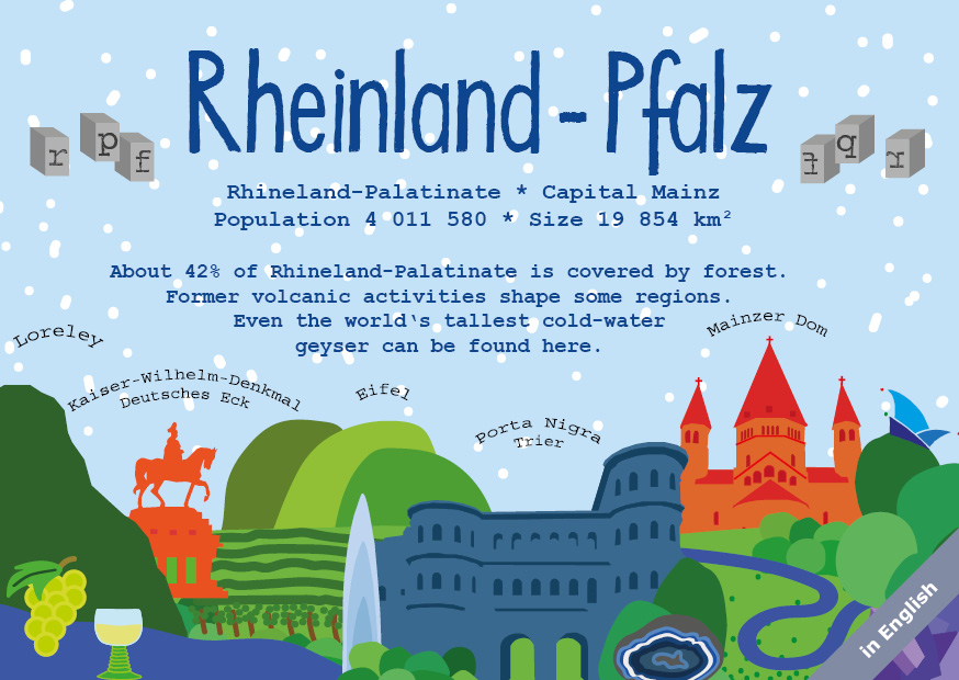 papersisters-Postkarte-Bundesland-Rheinland-Pfalz-englisch Rheinland-Pfalz - German Landmark Series
