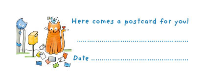 S* Sticker Postcard ID Just Cats - Mailday 65x21 5er