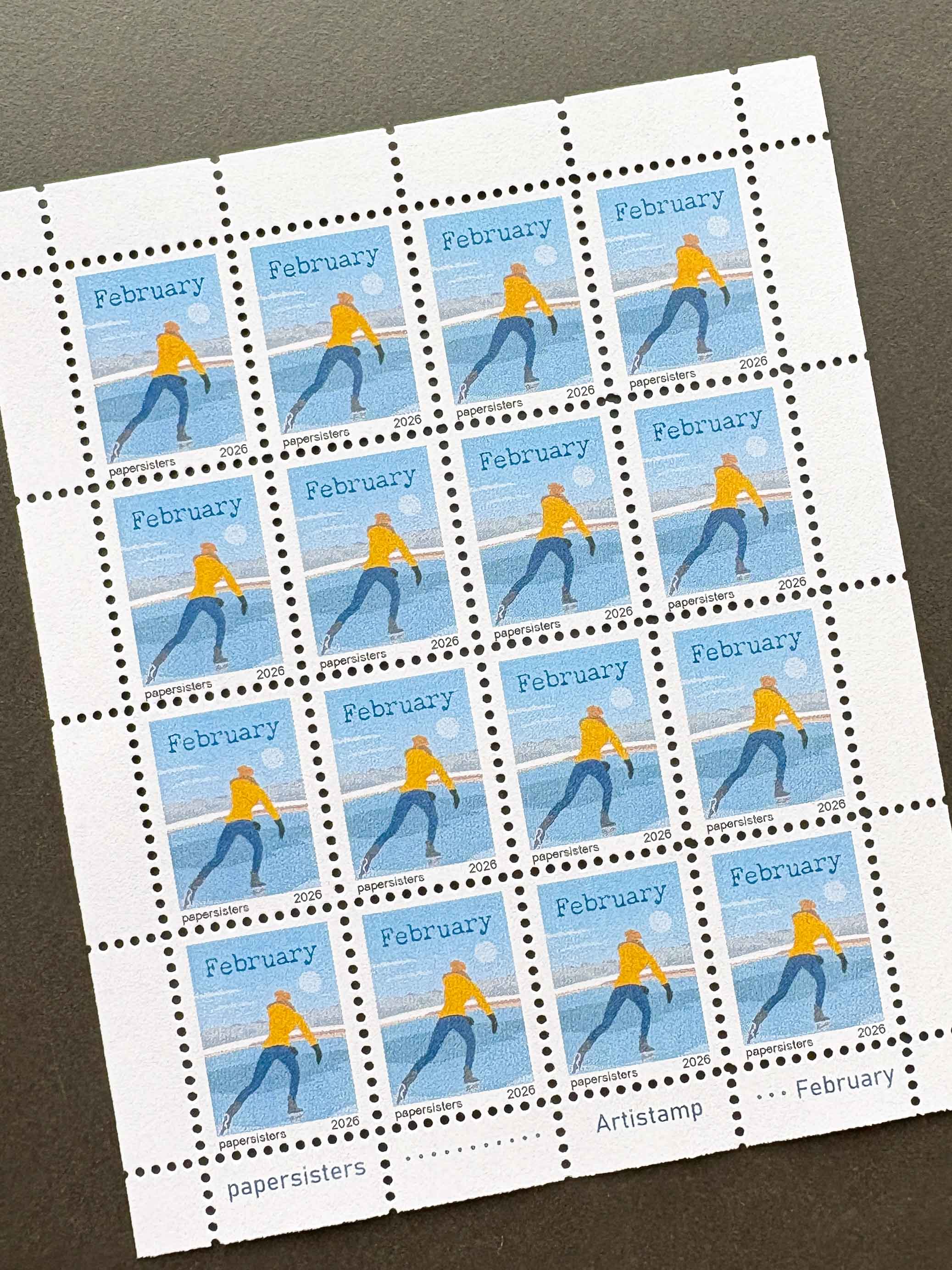 February papersisters Artistamps 