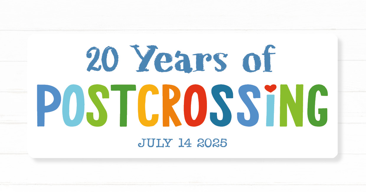 20 Years of Postcrossing Maxi Sticker Trio