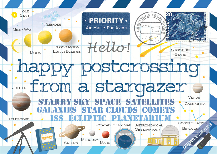 papersisters-Happy-Postcrossing-from-Postcard-HPC-Stargazer Happy Postcrossing - Stargazer