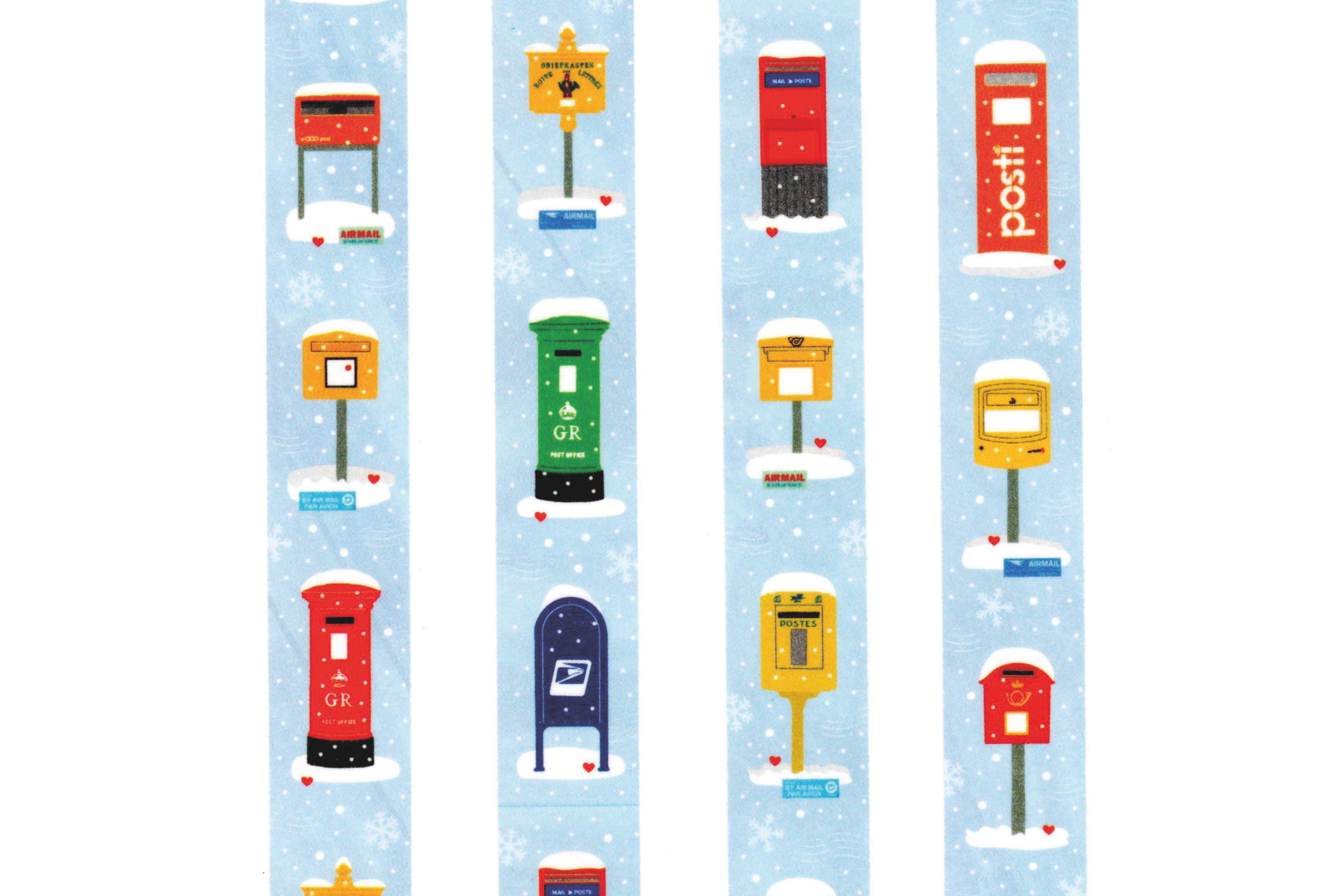 papersisters tape mailboxes in snow