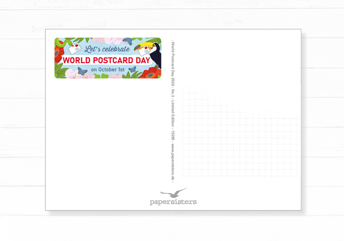 Let`s celebrate World Postcard Day Sticker Set 40 Stück