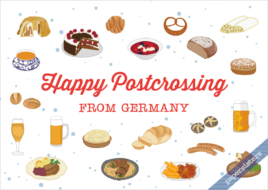 papersisters-Happy-Postcrossing-Postkarte Delicious Postcrossing Germany