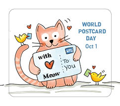 S* Sticker Just Cats World Postcard Day 5er