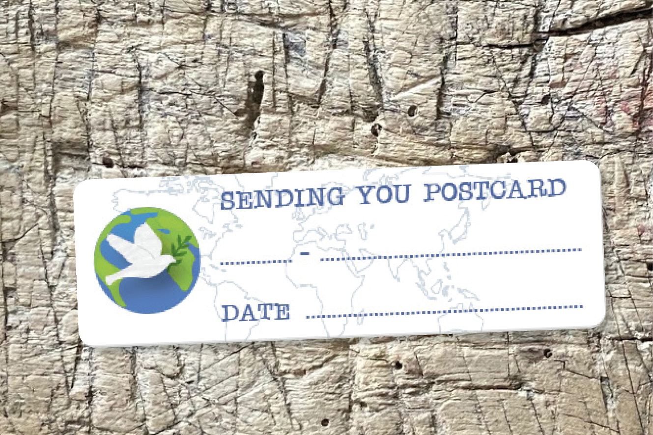 papersisters-Postcard-ID-Sticker-Set-Postcrossing-Dove-of-Peace-Friedenstaube-Aufkleber