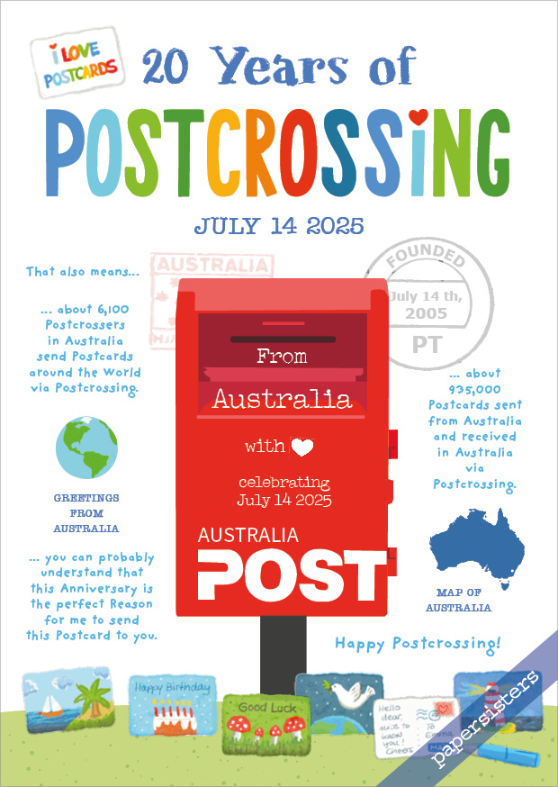 20 Years of Postcrossing AU