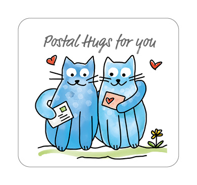 S* Sticker Postal Hugs 27x25 5er