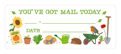 S* Sticker Postcard ID Gardening 65x26 5er