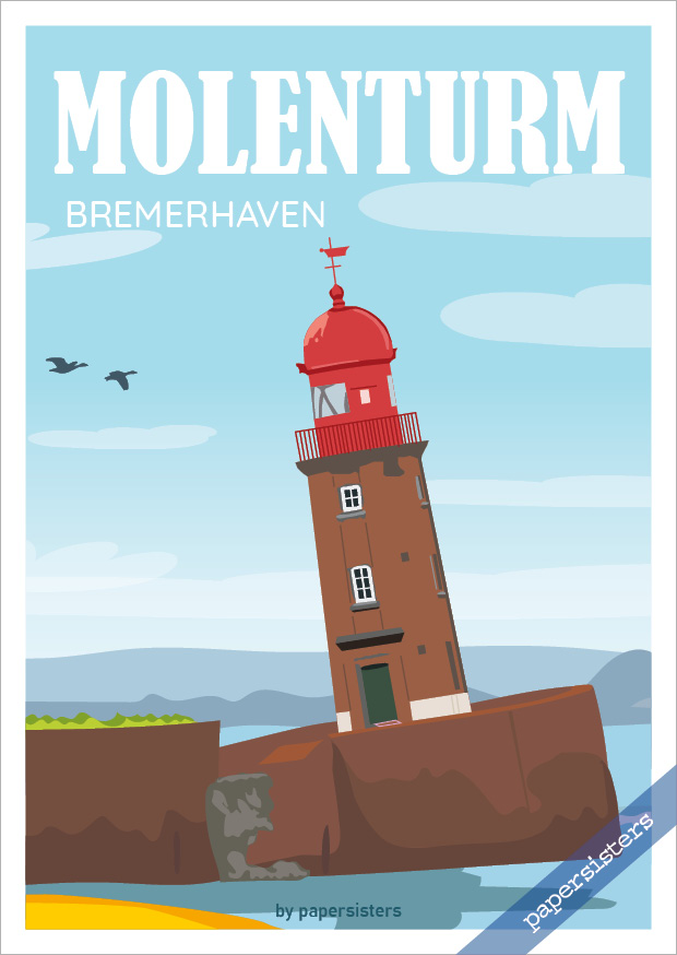 papersisters-Postkarte-Molenturm-Bremerhaven Travel Molenturm Bremerhaven