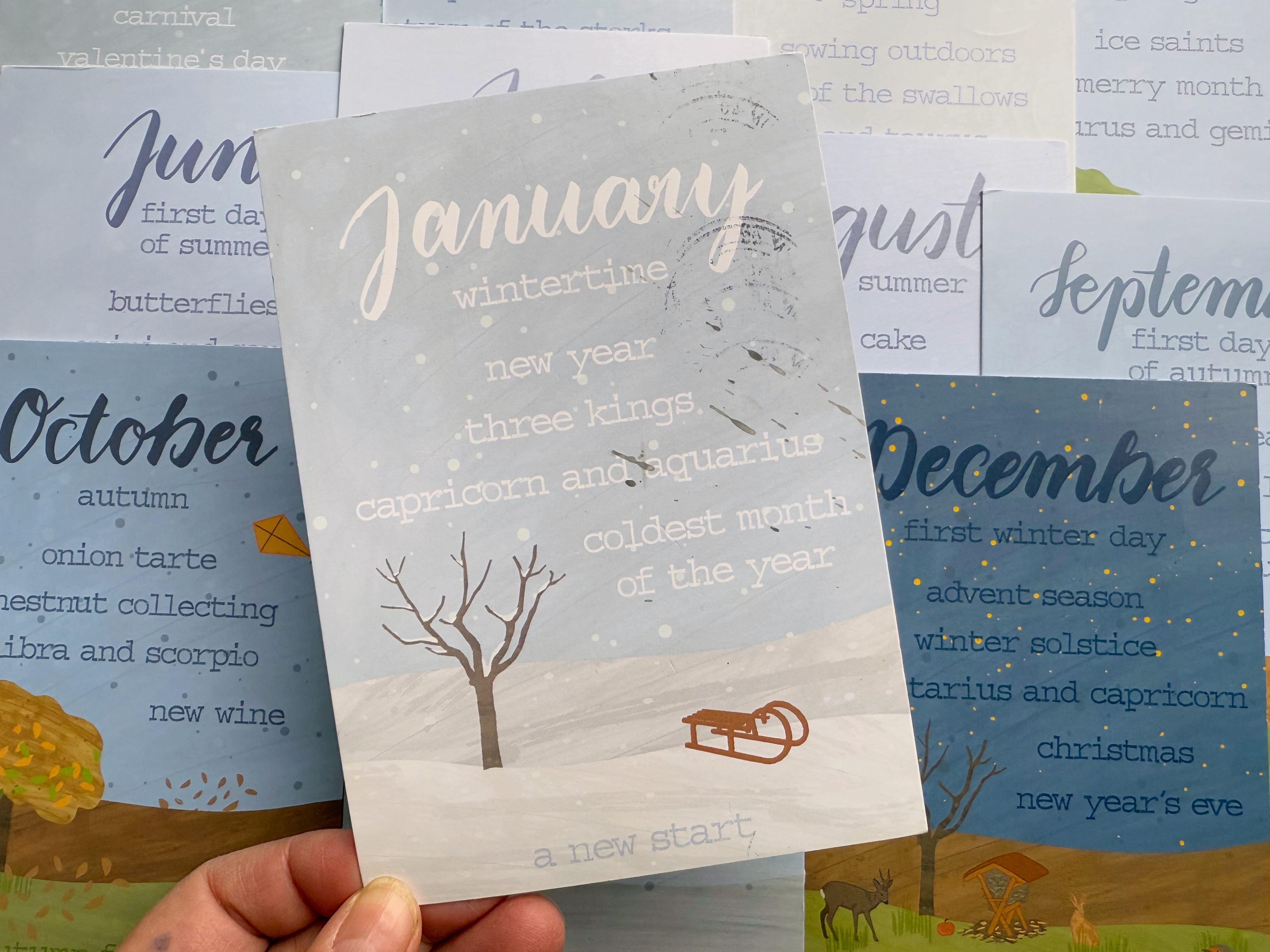 January postcard by papersisters January postcard by papersisters