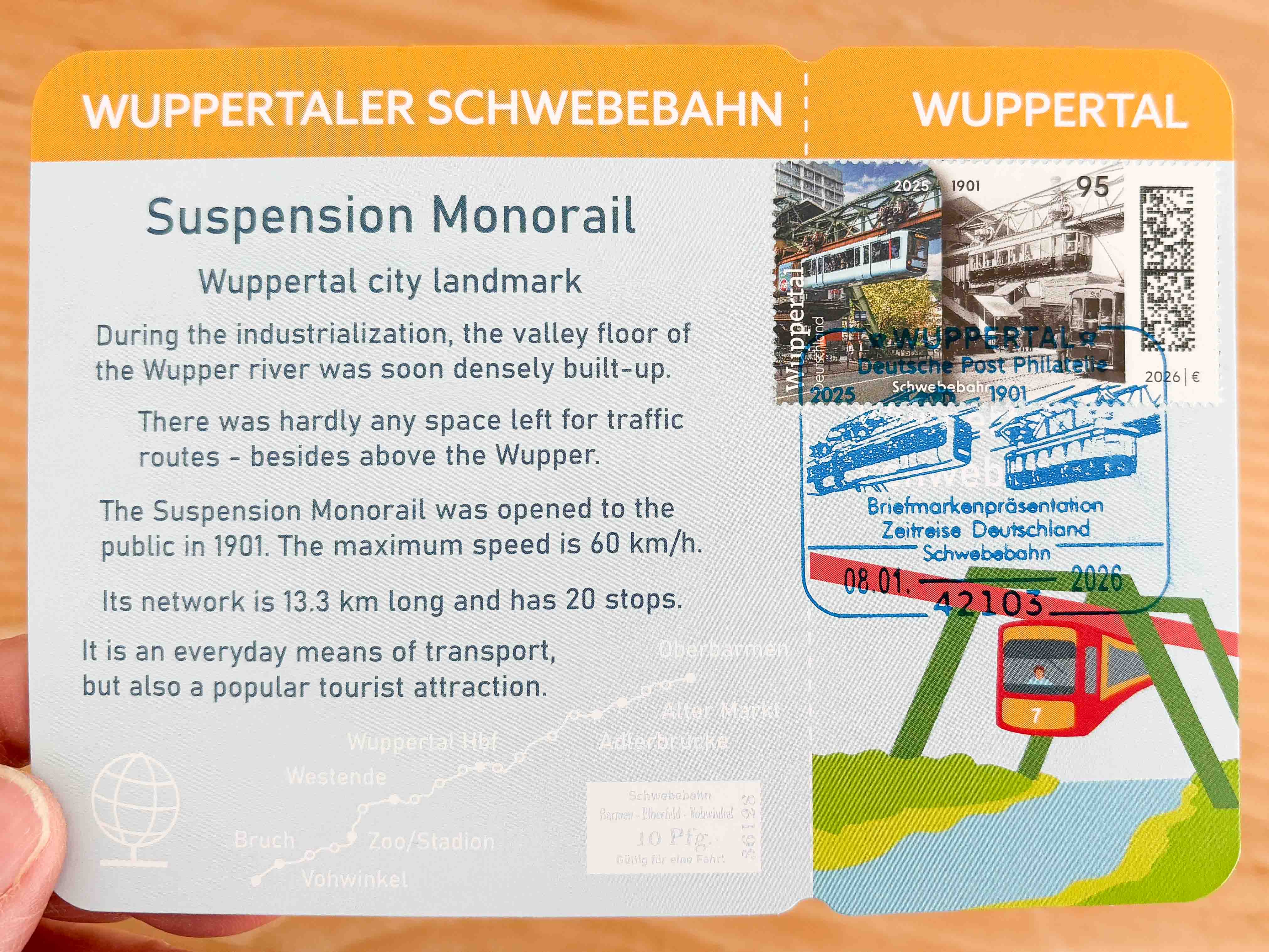 Maximumkarte Wuppertaler Schwebebahn 