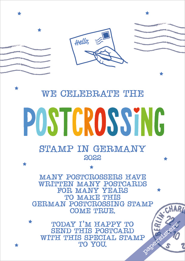 Welcome German Postcrossing Stamp