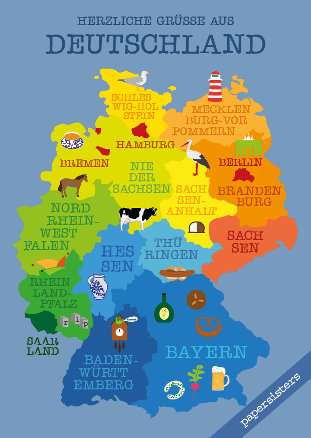 papersisters-Buntes-Deutschland-Deutschlandkarte-Postkarte