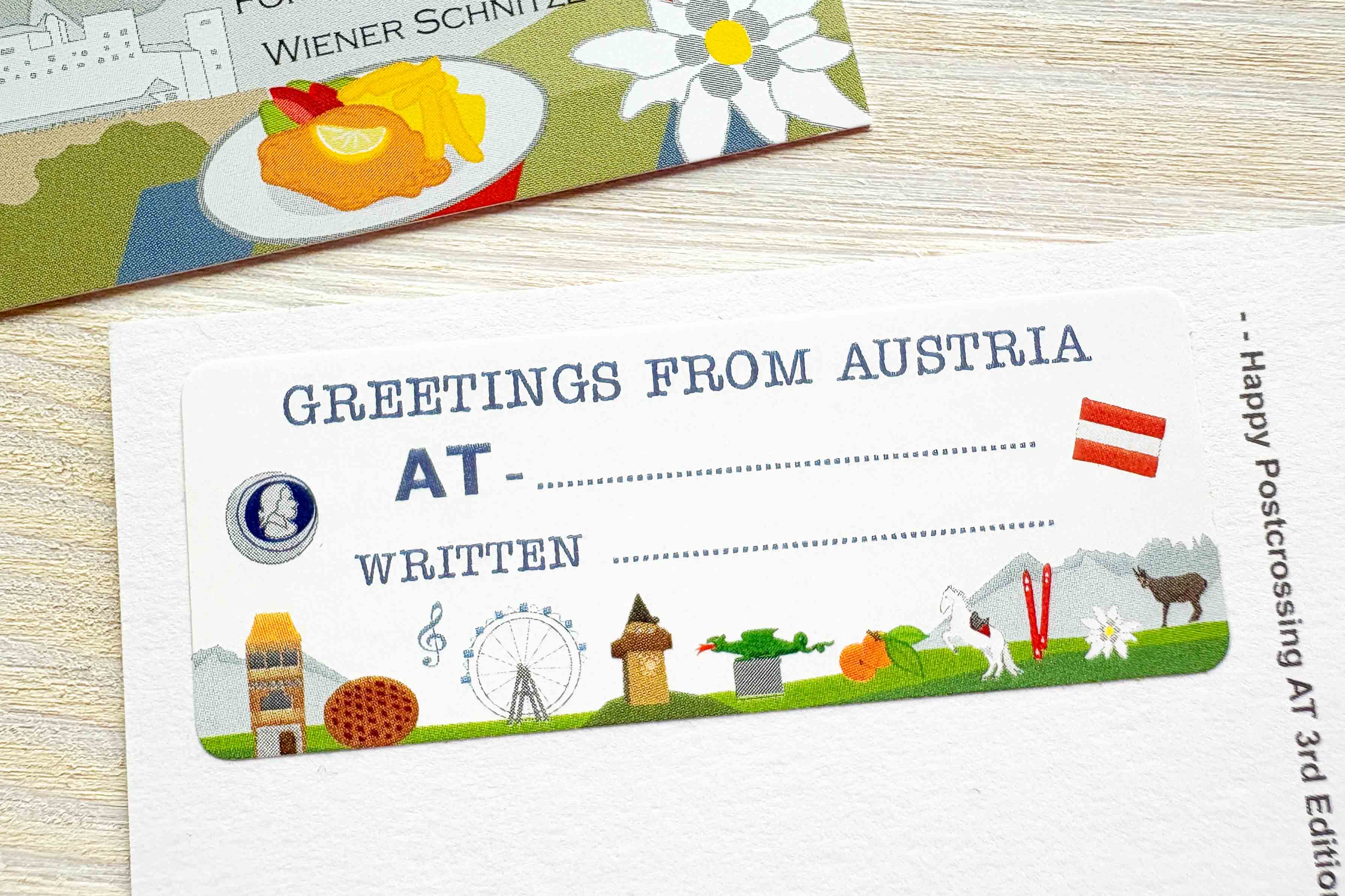 Greetings from Austria Postcard ID Sticker Set 