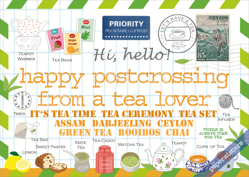 Happy Postcrossing - Tea Lover
