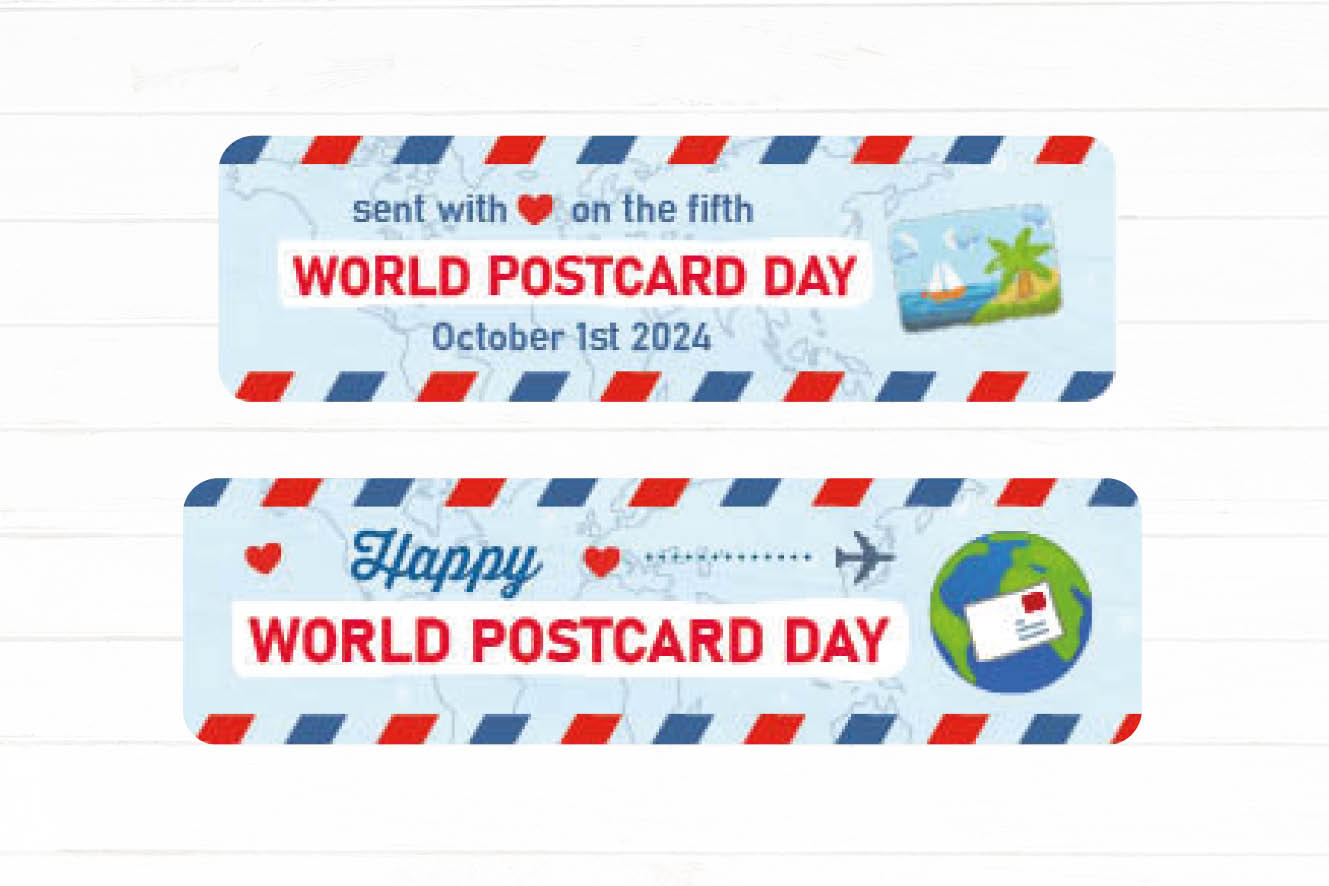 World Postcard Day 2024 Duo Sticker Set 60 pieces