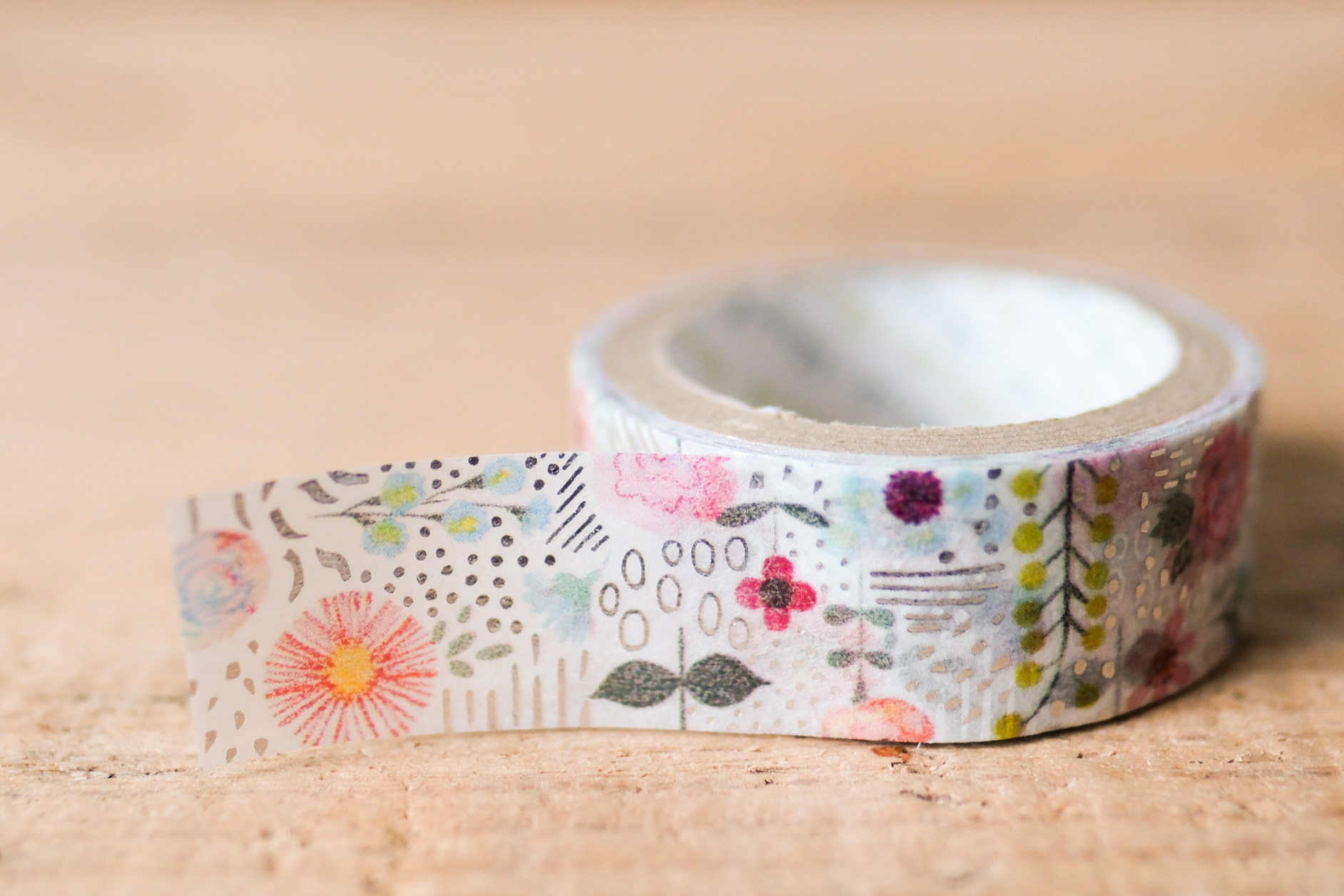 Masking Tape Glitter Botany